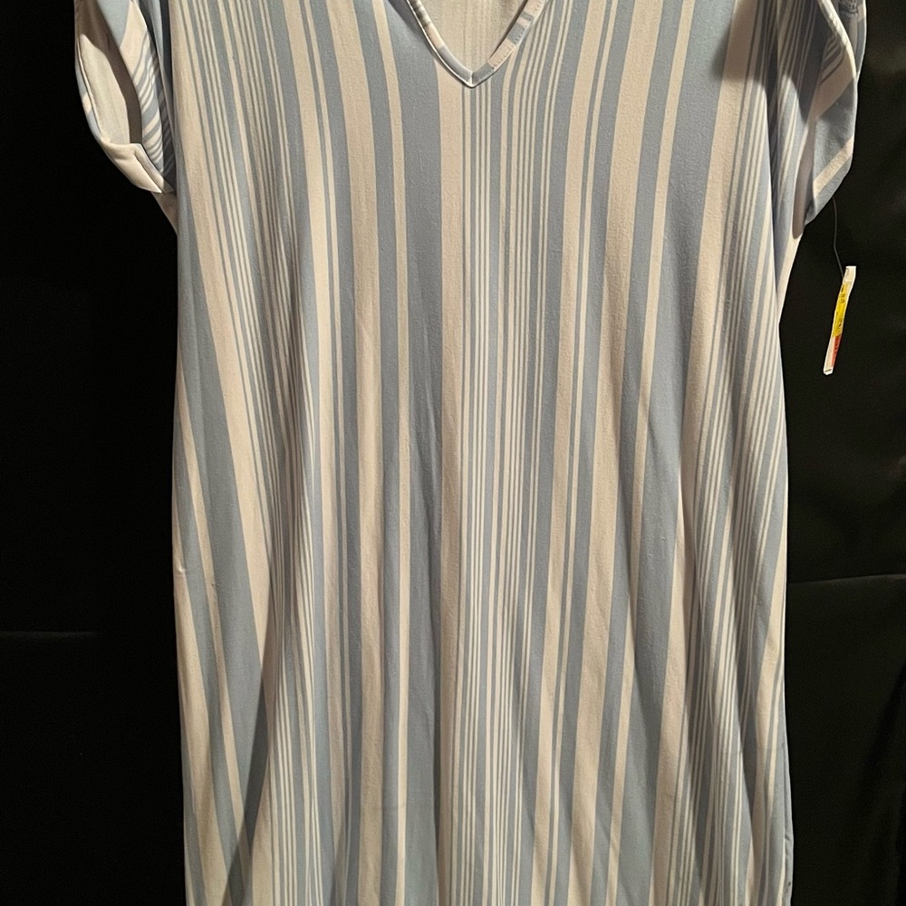 Striped V-Neck Dress